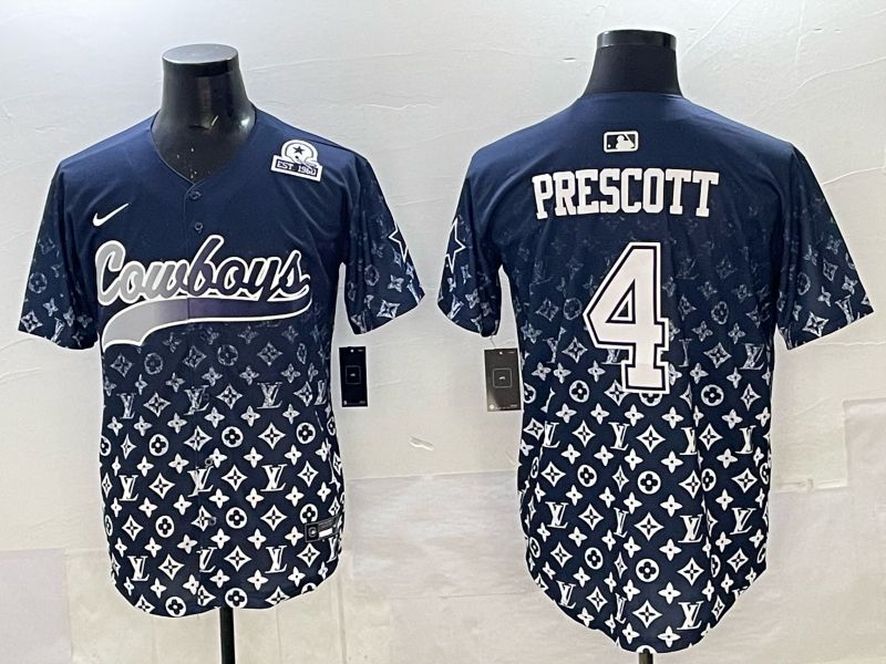 Men 2025 Nike Dallas Cowboys #4 Prescott Drak Blue Limited NFL Jersey 06->dallas cowboys->NFL Jersey